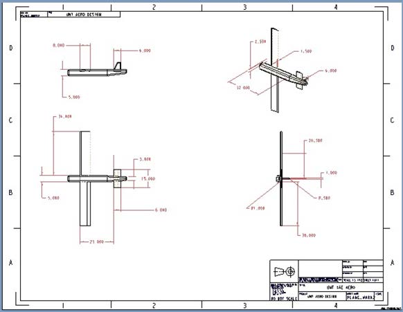 Blueprint of the model airplane
