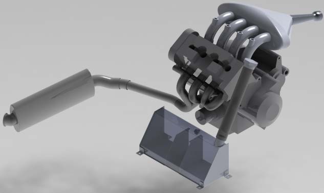 3D drawing of the engine
