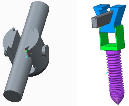 3D drawing of the fixation system
