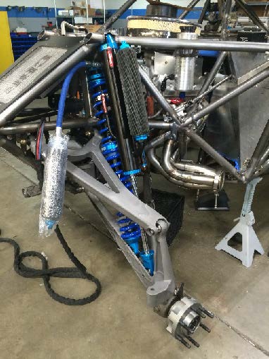 Image of the left front suspension