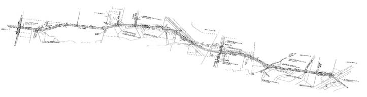 Blueprint of the 3 mile road project