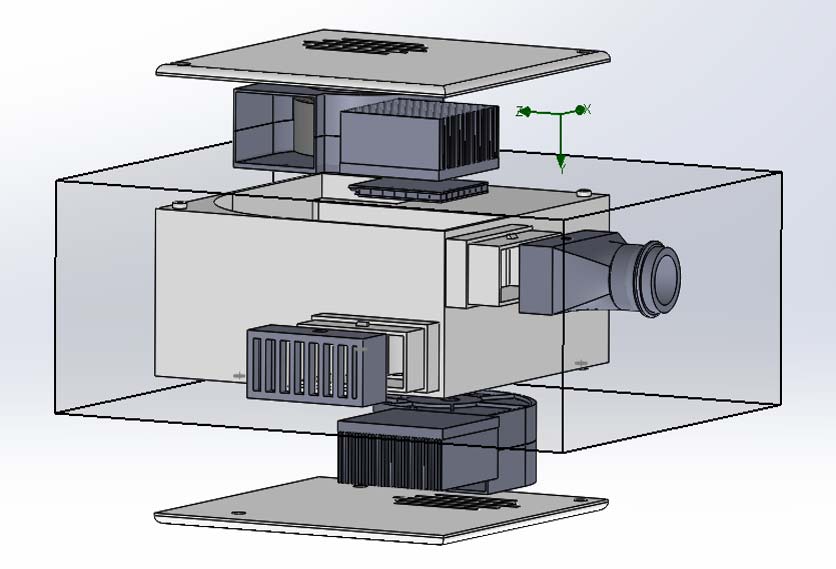 Drawing of the heating and cooling device