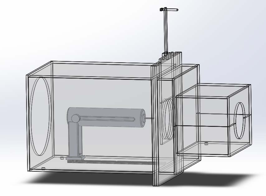 Drawing illustrating the glovebox