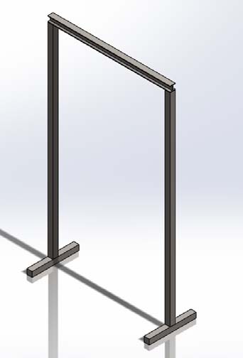 Drawing of the dual gantry crane assembly
