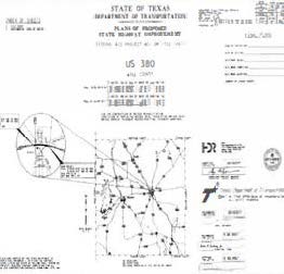 Project information including a map
