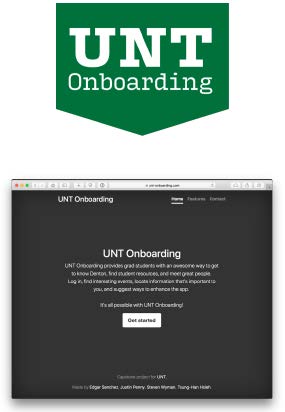 Screen shot of UNT Onboarding