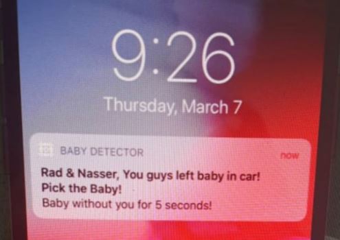 Phone screen showing a message