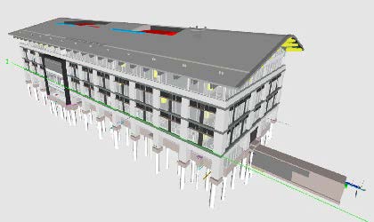 Drawing of the building