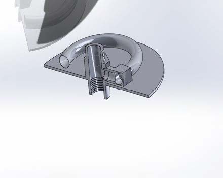 Section view of the sprinkler head