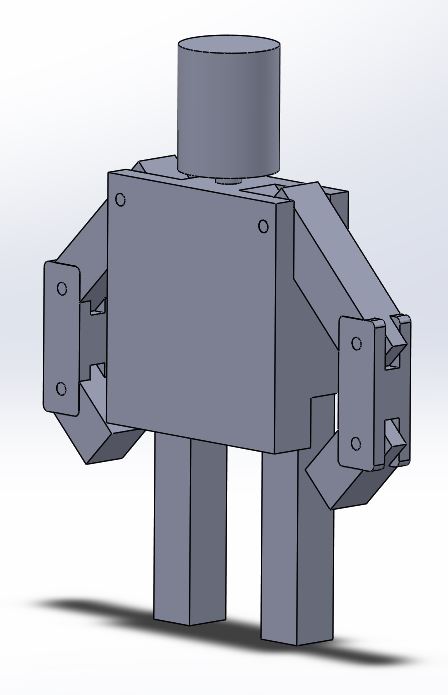 Drawing of a mechanical structure with joints