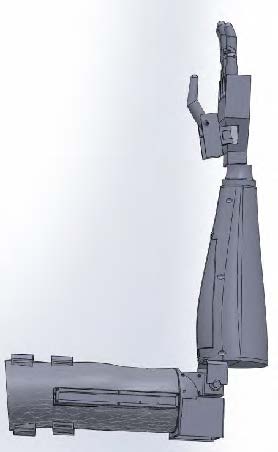 Drawing of a prosthetic arm