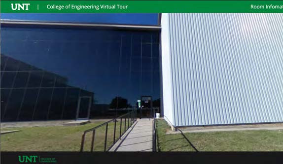 Screenshot of the DP virtual tour app