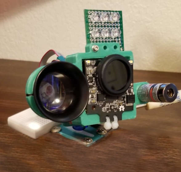 Photo of the FSO transceiver