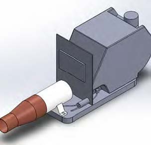 Drawing of the handheld antimicrobial treatment device