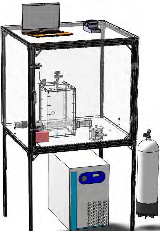 Drawing of the system with the separator enlarged
