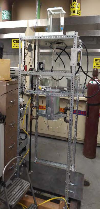 Photo of a metal frame with mounted devices