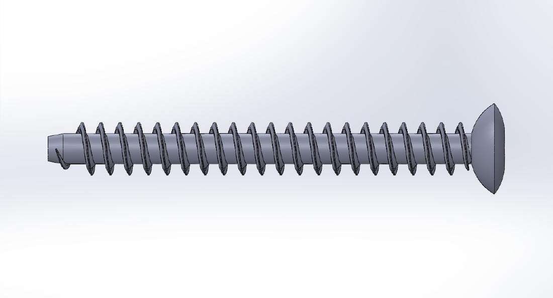 Render of a lone screw