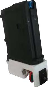 Photo showing a magazine with theindication system attached