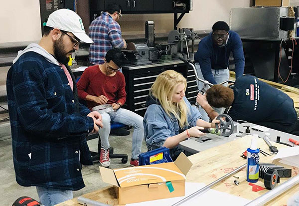 6 team members working on the project