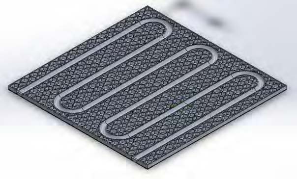 Render of internal tubes of the radiator