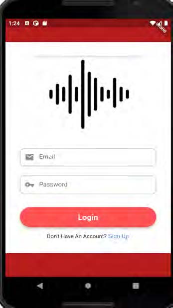 Phone screenshot of login page