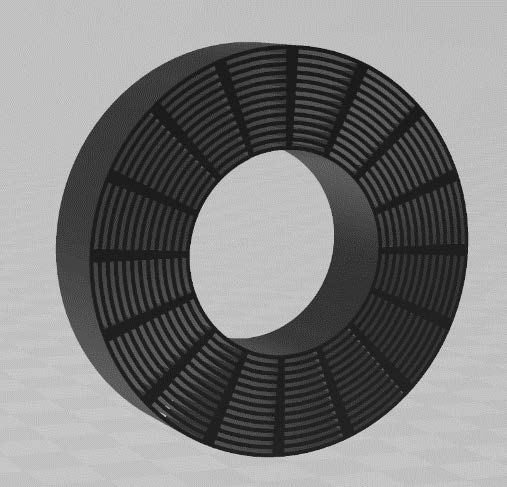 Render of a black transformer core