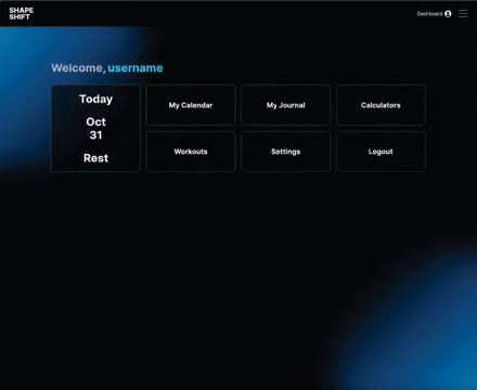 Screenshot of the app