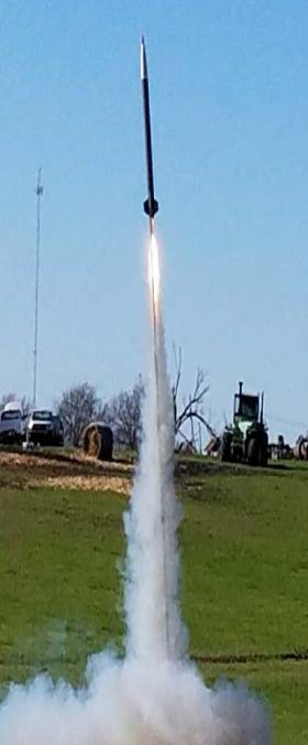A small rocket laounching