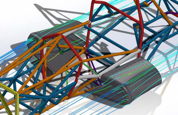 Render of the chassis structure