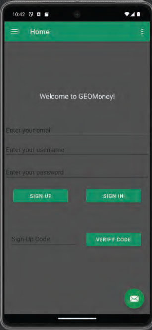Phone screenshot of the app