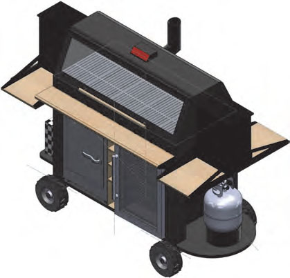 Rendering of the grill