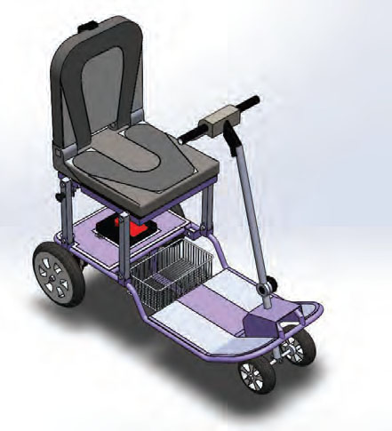 Rendering of the scooter