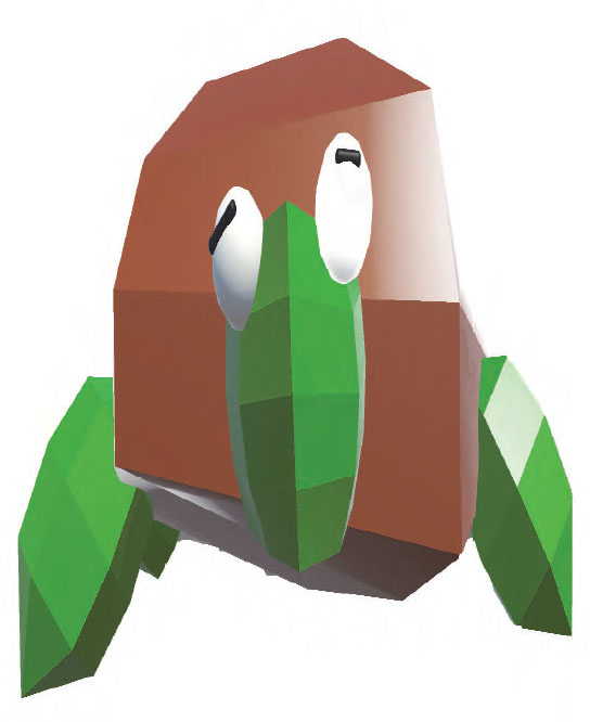 A computer generated carton figure