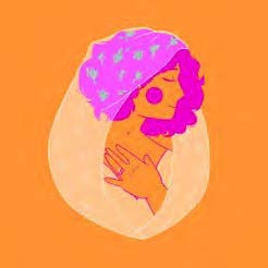 Graphic of a woman wearing a ring and veil