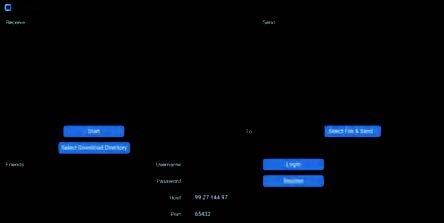 Computer screenshot of the EZfileShare