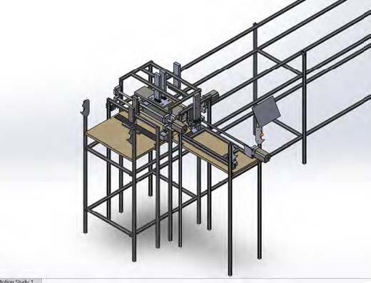 Drawing of the unishade machine