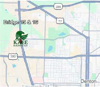 Map with the bridge location marked