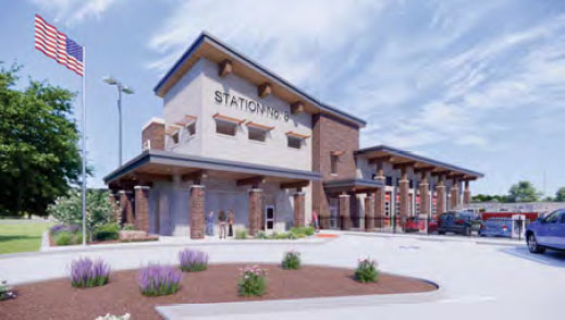Rendering of the fire station 1