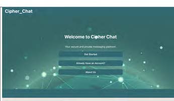 Screenshot of the welcome page