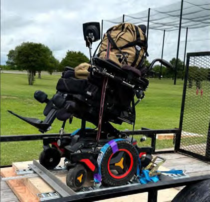 Photo of a wheelchair on a trailer