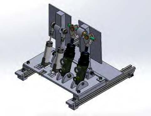 Render of the throttle pedal and brake pedal