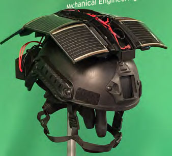 Photo of the SUN-V system on a helmet