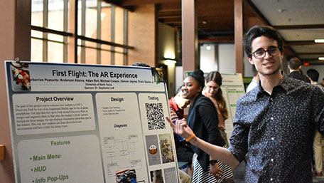 Undergraduate student on Senior Design Day