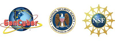 GenCyber logo, NSA logo and NSF logo