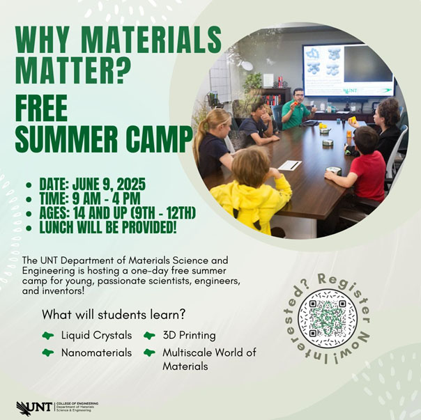 Poster for the Materials Summer Camp 2025