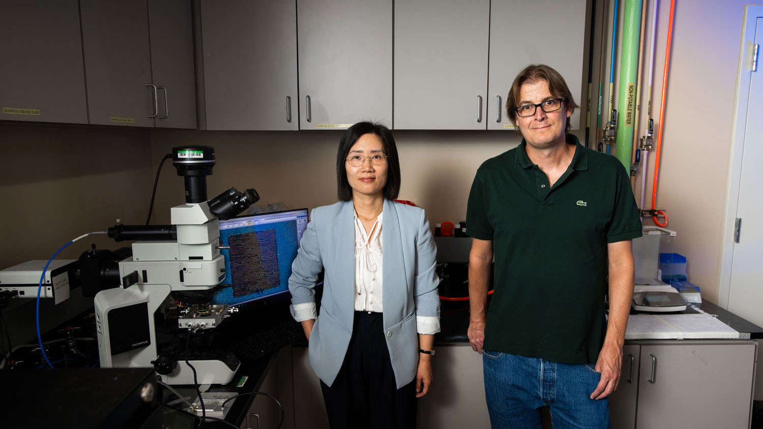 UNT faculty Dr. Xiao Li and Dr. Tierra