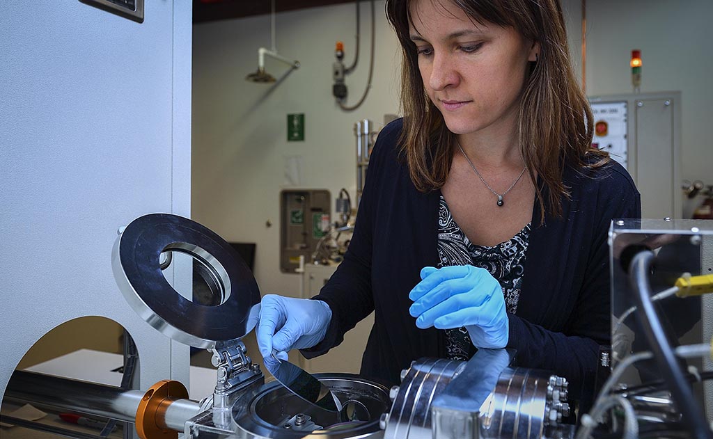 Diana Berman works with tribology machinery