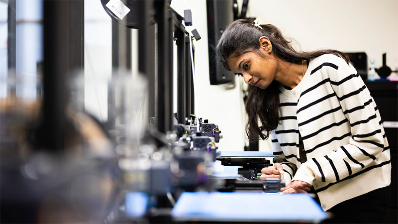 Seemashaik working in lab