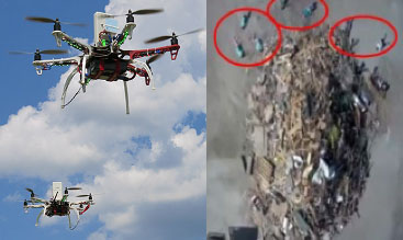 Drones and a disaster area