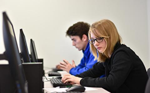 female student in computer science